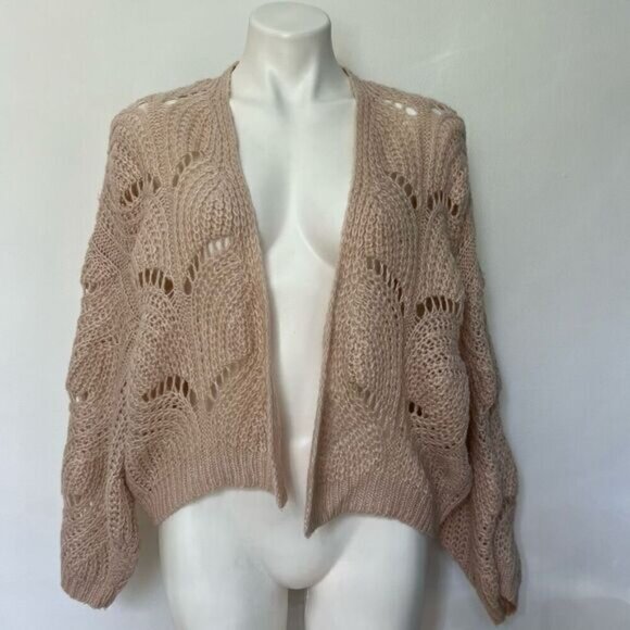 Silverflint Open Knit Puff sleeve cardigan - Picture 6 of 6